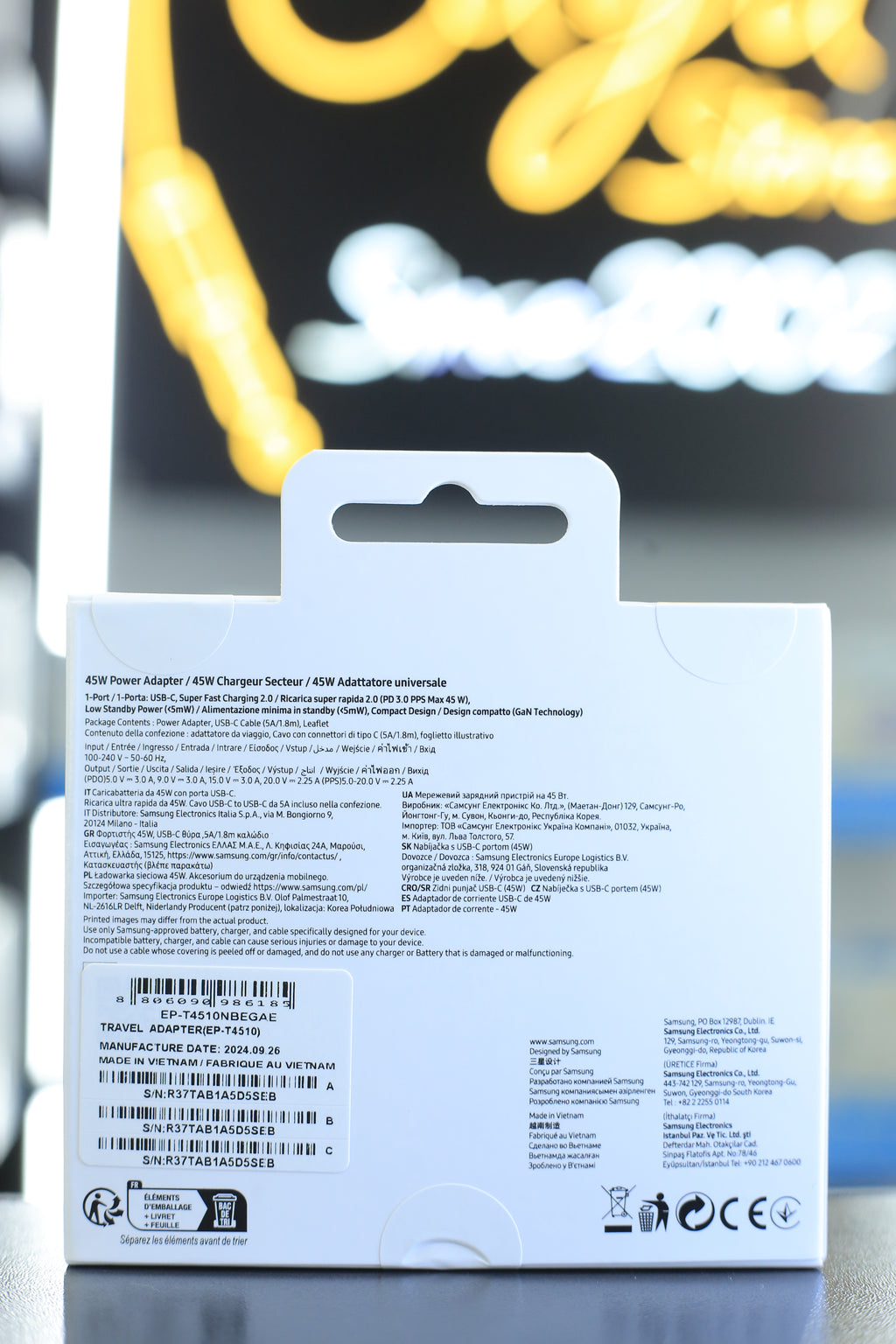 Original Charger Samsung 45W  ( شاحن كامل سامسنج صلي )
