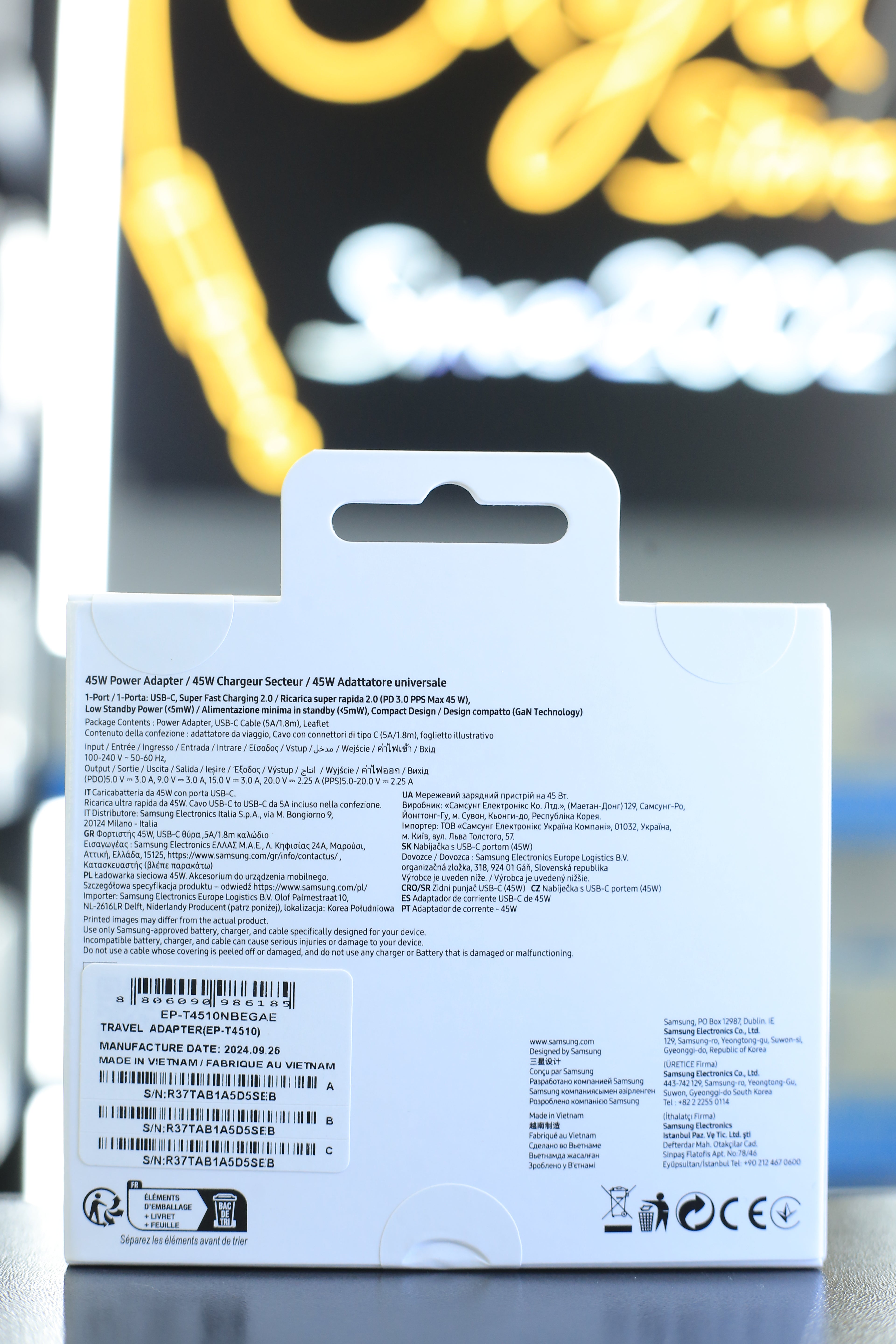 Original Charger Samsung 45W  ( شاحن كامل سامسنج صلي )